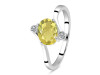 Lemon Quartz & White Topaz Ring LEM-RDR-3264.