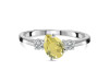 Lemon Quartz & White Topaz Ring LEM-RDR-2285.