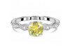 Lemon Quartz & White Topaz Ring LEM-RDR-2288.