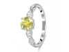 Lemon Quartz & White Topaz Ring LEM-RDR-2288.