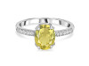 Lemon Quartz & White Topaz Ring LEM-RDR-2382.