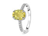 Lemon Quartz & White Topaz Ring LEM-RDR-2382.
