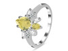 Lemon Quartz & White Topaz Ring LEM-RDR-2521.