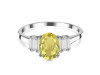 Lemon Quartz & White Topaz Ring LEM-RDR-2861.