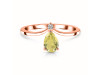 Lemon Quartz & White Topaz Ring LEM-RR-374.