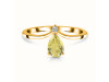 Lemon Quartz & White Topaz Ring LEM-RR-374.
