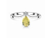 Lemon Quartz & White Topaz Ring LEM-RR-374.