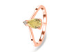 Lemon Quartz & White Topaz Ring LEM-RR-374.