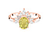 Lemon Quartz & White Topaz Ring LEM-RR-405.