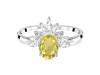 Lemon Quartz & White Topaz Ring LEM-RR-405.