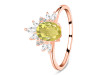 Lemon Quartz & White Topaz Ring LEM-RR-405.
