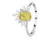 Lemon Quartz & White Topaz Ring LEM-RR-405.