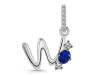 Lapis & White Topaz Alphabet W Pendant LLP-RDA-101.