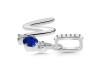 Lapis & White Topaz Alphabet W Pendant LLP-RDA-101.