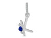 Lapis & White Topaz Alphabet K Pendant LLP-RDA-37.