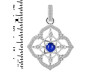 Lapis & White Topaz Pendant LLP-RDP-797-CZ-LOOP.
