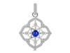 Lapis & White Topaz Pendant LLP-RDP-797-CZ-LOOP.
