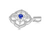 Lapis & White Topaz Pendant LLP-RDP-797-CZ-LOOP.