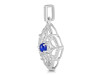 Lapis & White Topaz Pendant LLP-RDP-797-CZ-LOOP.