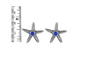 Lapis Star Fish Stud Earring LLP-RUE-2.