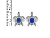 Lapis Turtle Stud Earring LLP-RUE-4.
