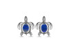 Lapis Turtle Stud Earring LLP-RUE-4.