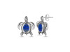 Lapis Turtle Stud Earring LLP-RUE-4.