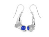 Lapis & White Topaz Whale Tail Earring LLP-RUE-10.