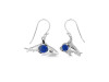 Lapis & White Topaz Shark Earring LLP-RUE-13.