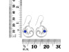 Lapis & White Topaz Dolphin & Waves Earring LLP-RUE-20.