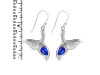 Lapis & White Topaz Whale Tail Earring LLP-RUE-30.