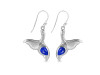 Lapis & White Topaz Whale Tail Earring LLP-RUE-30.