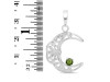 Moldavite Crescent Moon Pendant MLD-RDN-150-A.