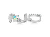 Opal & White Topaz Alphabet Z Pendant OPL-RDA-104.
