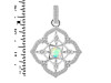 Opal & White Topaz Pendant OPL-RDP-797-CZ-LOOP.