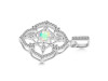 Opal & White Topaz Pendant OPL-RDP-797-CZ-LOOP.