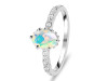 Opal & White Topaz Ring OPL-RR-35.