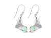 Opal & White Topaz Whale Tail Earring OPL-RUE-10.