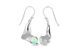 Opal & White Topaz Whale Tail Earring OPL-RUE-10.