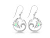 Opal & White Topaz Dolphin & Waves Earring OPL-RUE-20.