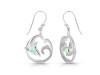 Opal & White Topaz Dolphin & Waves Earring OPL-RUE-20.