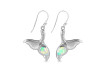Opal & White Topaz Whale Tail Earring OPL-RUE-30.