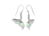 Opal & White Topaz Whale Tail Earring OPL-RUE-30.