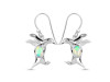 Opal & White Topaz Penguin Earring OPL-RUE-40.