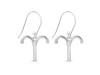 Aries Zodiac Plain Silver Jewelry Set PS-RDR-3098/RDE-1497/RDB-182/RDC-20.
