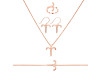 Aries Zodiac Plain Silver Jewelry Set PS-RDR-3098/RDE-1497/RDB-182/RDC-20.