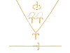 Aries Zodiac Plain Silver Jewelry Set PS-RDR-3098/RDE-1497/RDB-182/RDC-20.