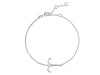 Aries Zodiac Plain Silver Jewelry Set PS-RDR-3098/RDE-1497/RDB-182/RDC-20.