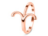 Aries Zodiac Plain Silver Jewelry Set PS-RDR-3098/RDE-1497/RDB-182/RDC-20.