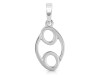 Cancer Zodiac Plain Silver Jewelry Set PS-RDR-3092/RDE-1500/RDB-185/RDC-23.